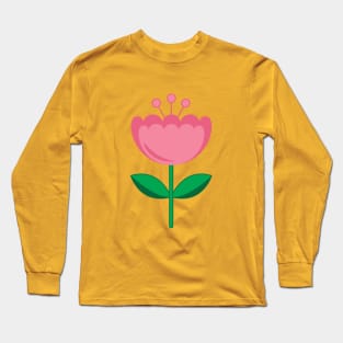 Pink Flower Long Sleeve T-Shirt